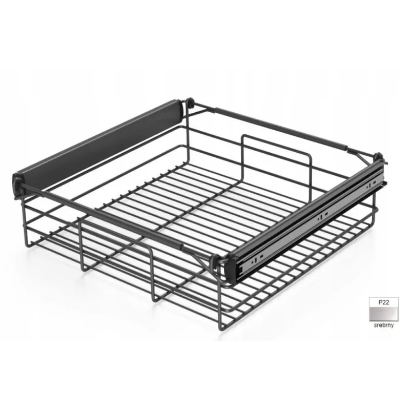 Cestello estraibile YANA 150 mm Antracite / Guide estraibili con ammortizzazione