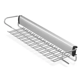 Portacravatte estraibile da 500 mm con ammortizzatore / Argento