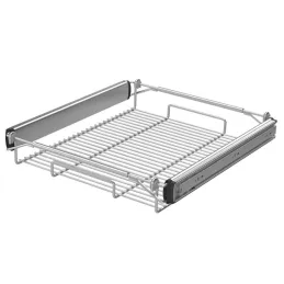 Cestello estraibile YANA 88 mm Argento / Guide scorrevoli con cuscinetti e ammortizzazione