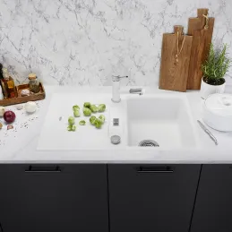 Lavello in gres Blanco ZIA 45 S / Grigio vulcano