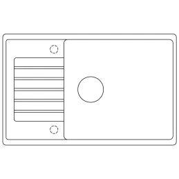 Lavello in gres porcellanato Blanco ZIA XL 6 S Compact / Nero