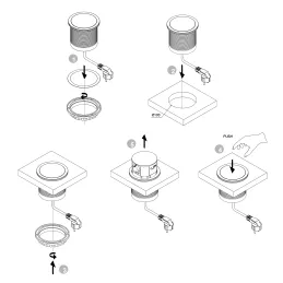 Presa elettrica estraibile VERTIKAL SCHUKO 3x 230V + 2x USB / Bianco opaco