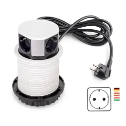 Presa elettrica estraibile VERTIKAL SCHUKO 3x 230V + 2x USB / Bianco opaco