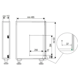Cestello ad estrazione totale K-LINE 150 mm / Antracite