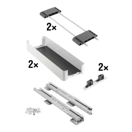 Cestello ad estrazione totale KESSEBOHMER K-LINE / Bianco