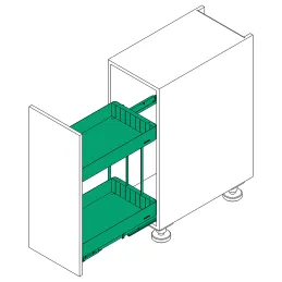 Cestello ad estrazione totale KESSEBOHMER K-LINE / Antracite