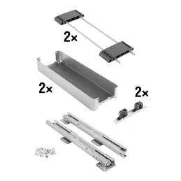 Cestello ad estrazione totale KESSEBOHMER K-LINE / Argento
