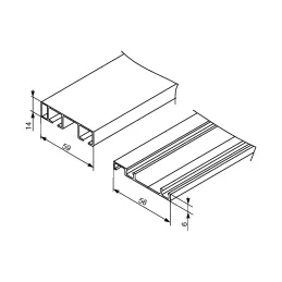 Set di binari per sistema SIMPLEX / Alluminio