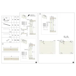 Set di due porte scorrevoli con ammortizzazione SIMPLEX con binario da 2 m / Alluminio