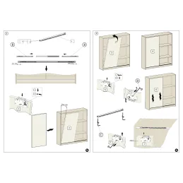 Set di due porte scorrevoli con ammortizzazione SIMPLEX con binario da 2 m / Alluminio
