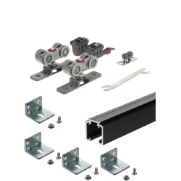 Kit sistema scorrevole per porte interne AZARO con binario da 2 m / 100 kg