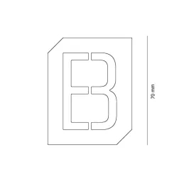 Targhetta per porta o parete "B" / Nero opaco