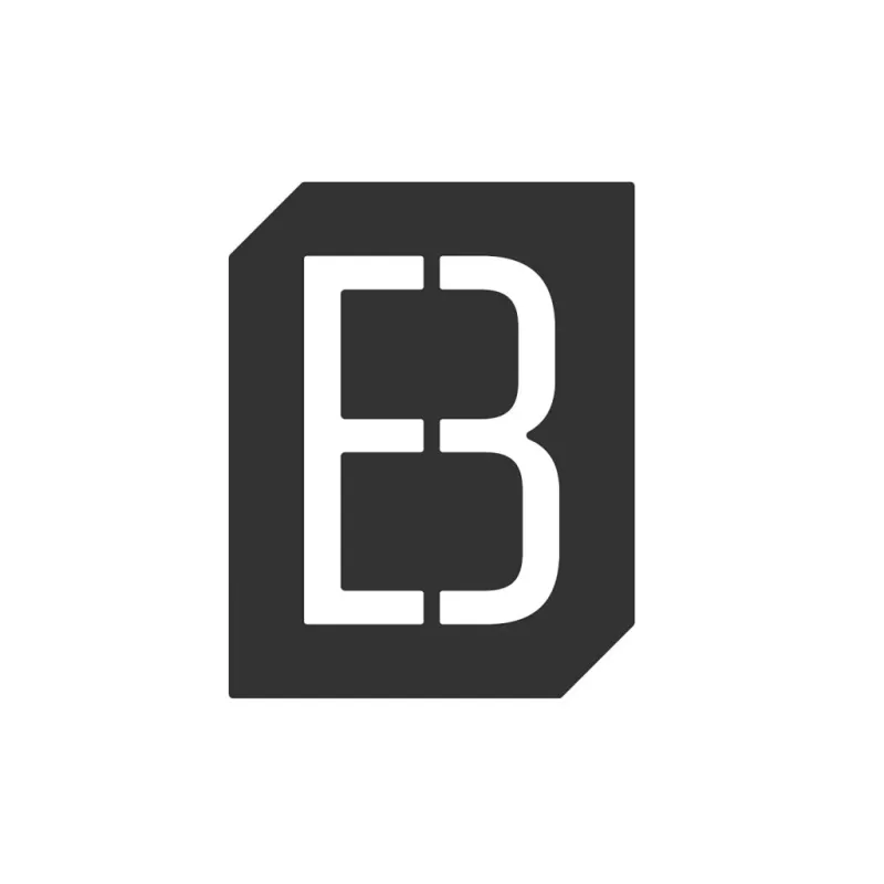 Targhetta per porta o parete "B" / Nero opaco