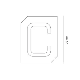 Targhetta per porta o parete “C” / Nero opaco