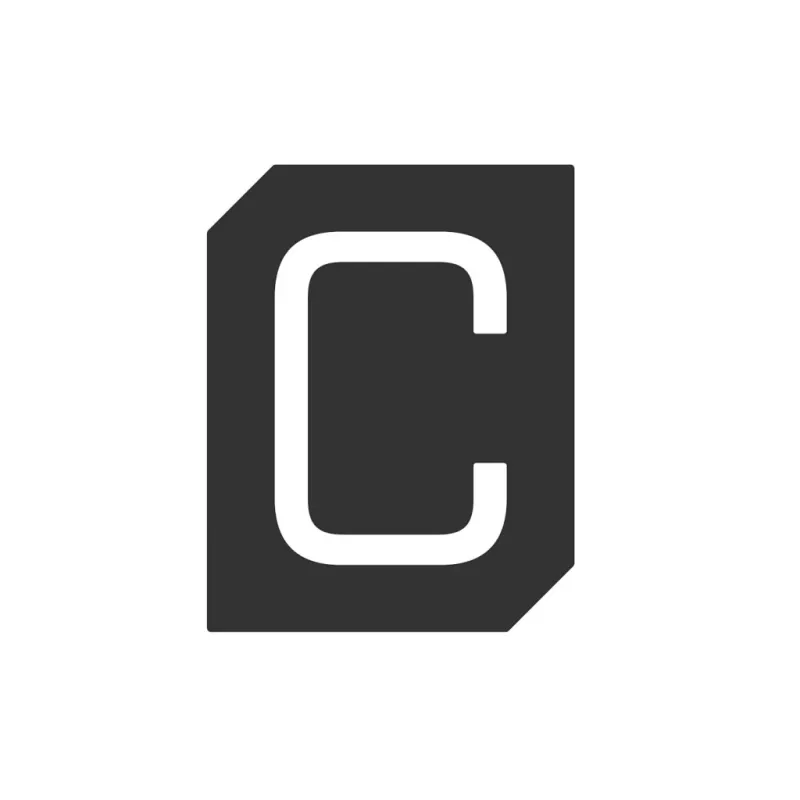 Targhetta per porta o parete “C” / Nero opaco
