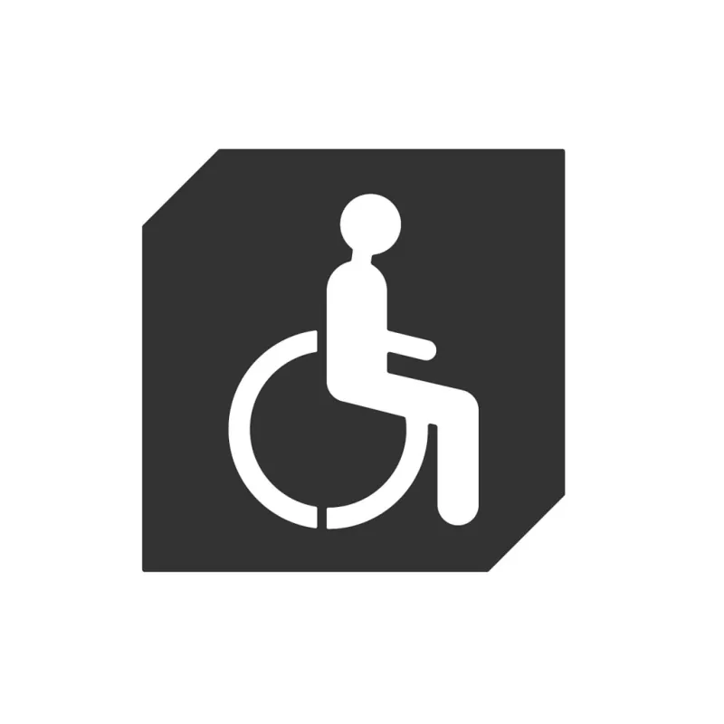 Targhetta per porta o parete "INVALID" / Nero opaco