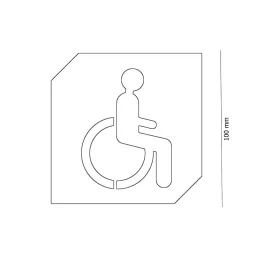 Targhetta per porta o parete "INVALID" / Nero opaco