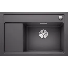 Lavello in gres porcellanato Blanco ZENAR XL 6 S Compact con comando remoto dello scarico / Grigio roccia