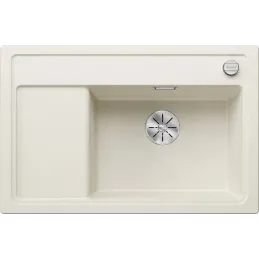 Lavello in gres Blanco ZENAR XL 6 S Compact con comando remoto dello scarico / Bianco soft