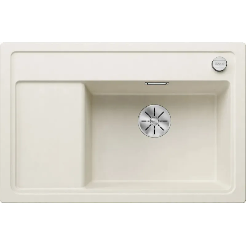 Lavello in gres Blanco ZENAR XL 6 S Compact con comando remoto dello scarico / Bianco soft