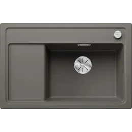 Lavello in gres Blanco ZENAR XL 6 S Compact con comando remoto / Grigio vulcano