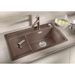 Lavello in gres Blanco ZENAR XL 6 S Compact con comando remoto / Tartufo