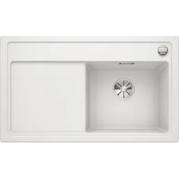 Lavello in gres Blanco ZENAR 45 S con comando remoto dello scarico / Bianco, vasca a destra