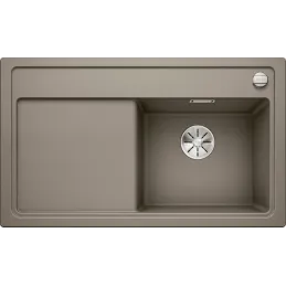 Lavello in gres Blanco ZENAR 45 S con comando remoto dello scarico / Tartufo, vasca a destra