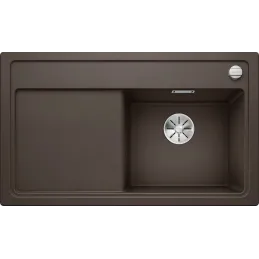 Lavello in gres Blanco ZENAR 45 S con comando remoto dello scarico / Caffè destro
