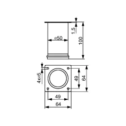 Piedino per mobili MOLAN / Acciaio inox