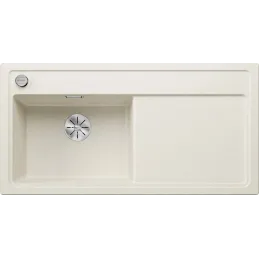 Lavello in gres Blanco ZENAR XL 6 S con comando remoto della piletta / Bianco soft