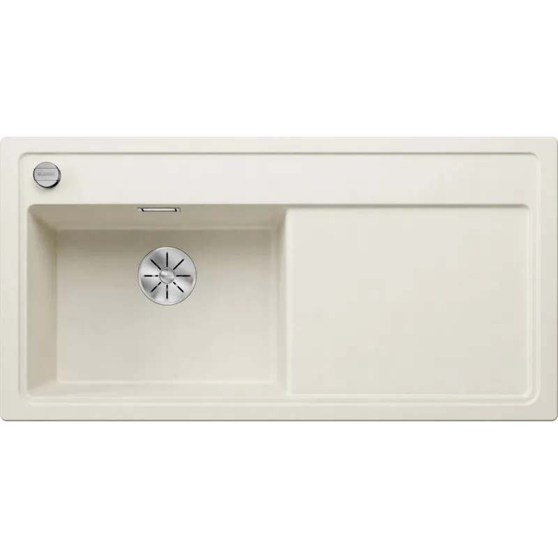Lavello in gres Blanco ZENAR XL 6 S con comando remoto della piletta / Bianco soft