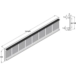 Griglia di ventilazione per radiatore 100 mm / Bianca
