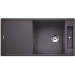 Lavello in gres Blanco AXIA III XL 6 S con comando remoto dello scarico / Grigio roccia