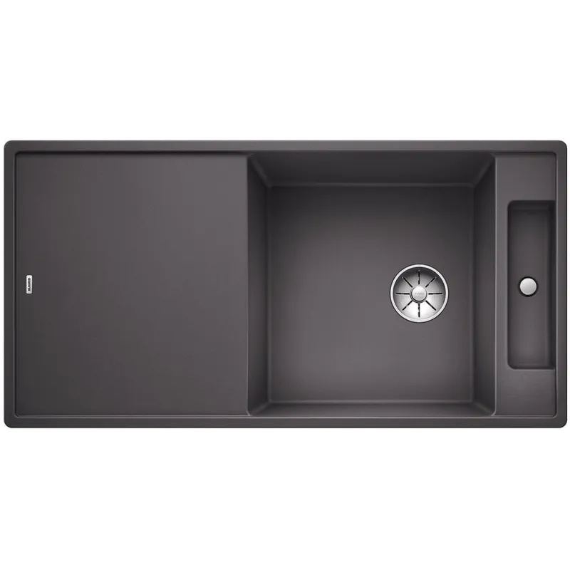 Lavello in gres Blanco AXIA III XL 6 S con comando remoto dello scarico / Grigio roccia