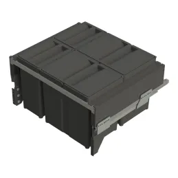 Cestino estraibile STAR 600 mm - 2x17L + 2x8L con attacchi per ante / Antracite