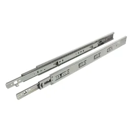 Cerniera ad estrazione totale con cuscinetti, 45 mm, EURO, montaggio inferiore / con ammortizzazione