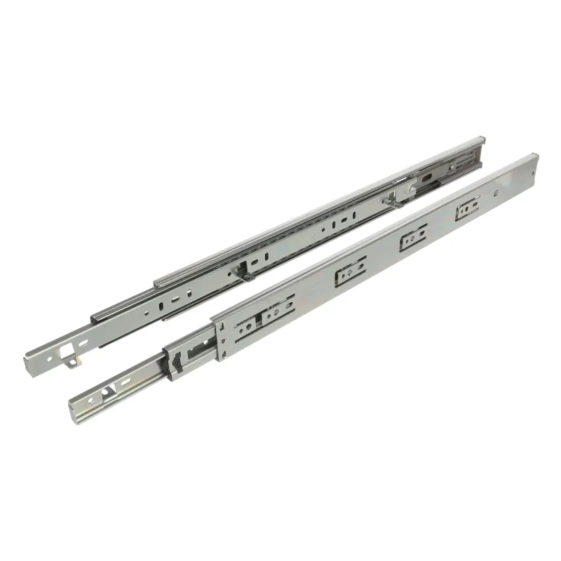 Cerniera ad estrazione totale con cuscinetti, 45 mm, EURO, montaggio inferiore / con ammortizzazione
