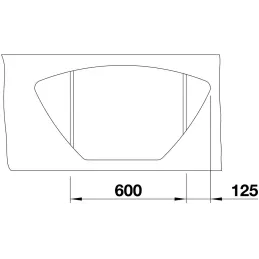 Lavello angolare in ceramica Blanco ZIA 9 E / Antracite