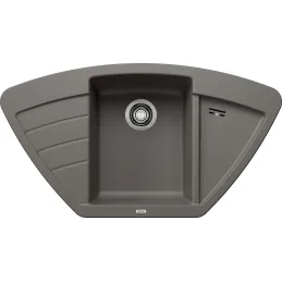 Lavello angolare in gres Blanco ZIA 9 E / Grigio vulcano