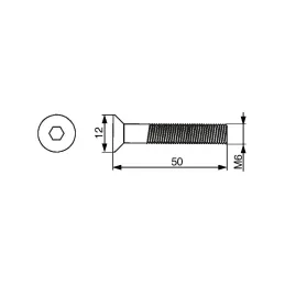 Vite per dado cilindrico M6 – esagono / 10 pz