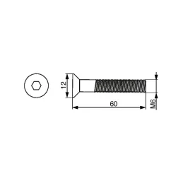 Vite per dado cilindrico M6 – esagono / 10 pz