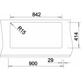 Lavello in acciaio inox Blanco TOP EE 4x4