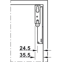 Meccanismo estraibile KESSEBOHMER FREEspace mini PTO / Nero