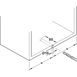 Meccanismo estraibile KESSEBOHMER FREEspace mini PTO / Bianco