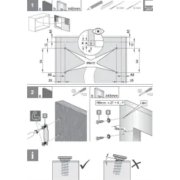 Meccanismo estraibile KESSEBOHMER FREEspace mini PTO / Bianco