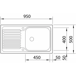 Lavello in acciaio inox Blanco TIPO 8 S