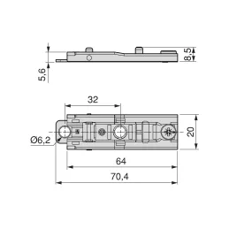 Cerniera semiapplicata con chiusura ammortizzata EXLUSIVE X91 con base 3D nascosta