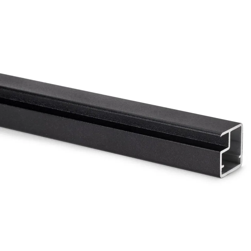 Profilo per ante in alluminio PLUS 7 / Nero goffrato
