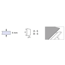 Profilo per ante in alluminio PLUS 11 / Nero strutturato